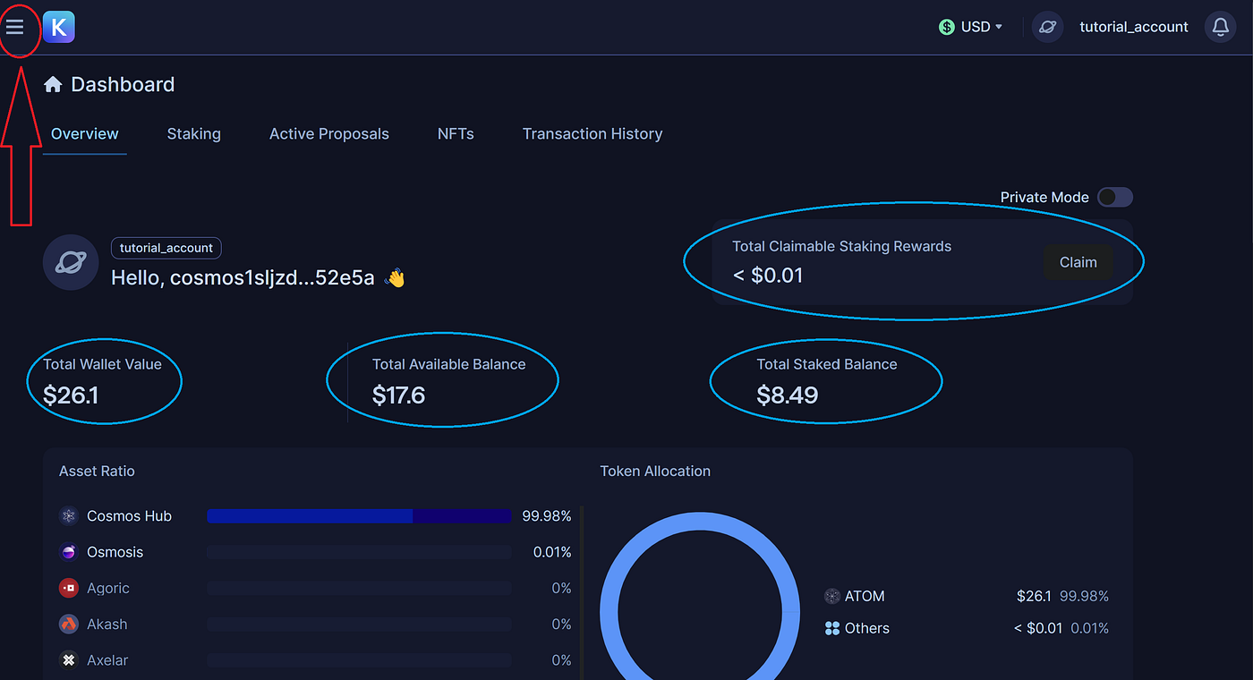 Cosmos Hub governance voting dashboard Mintscan