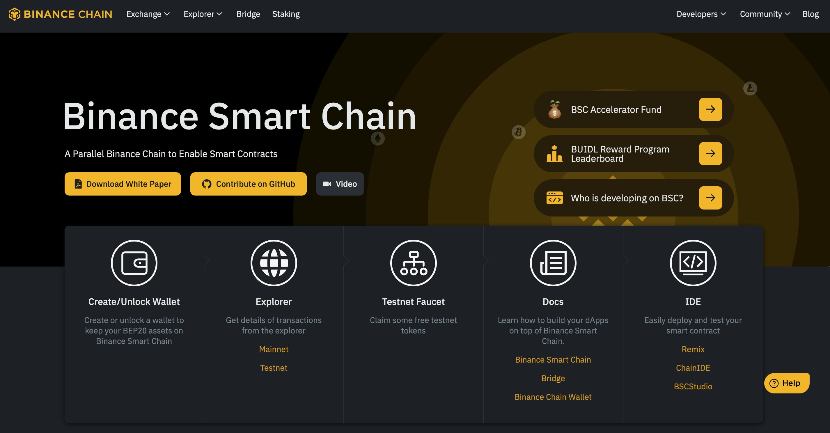 Binance Wallet Extension multi-chain support interface