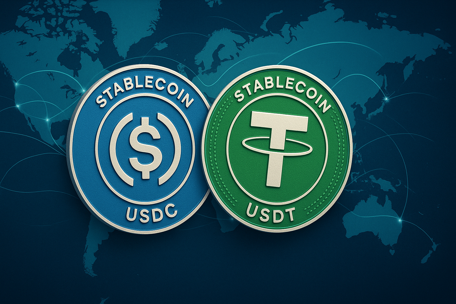 USDT USDC stablecoin logos