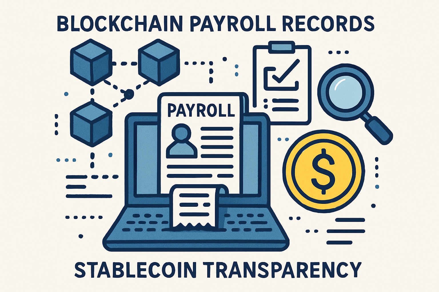 blockchain payroll records stablecoin transparency