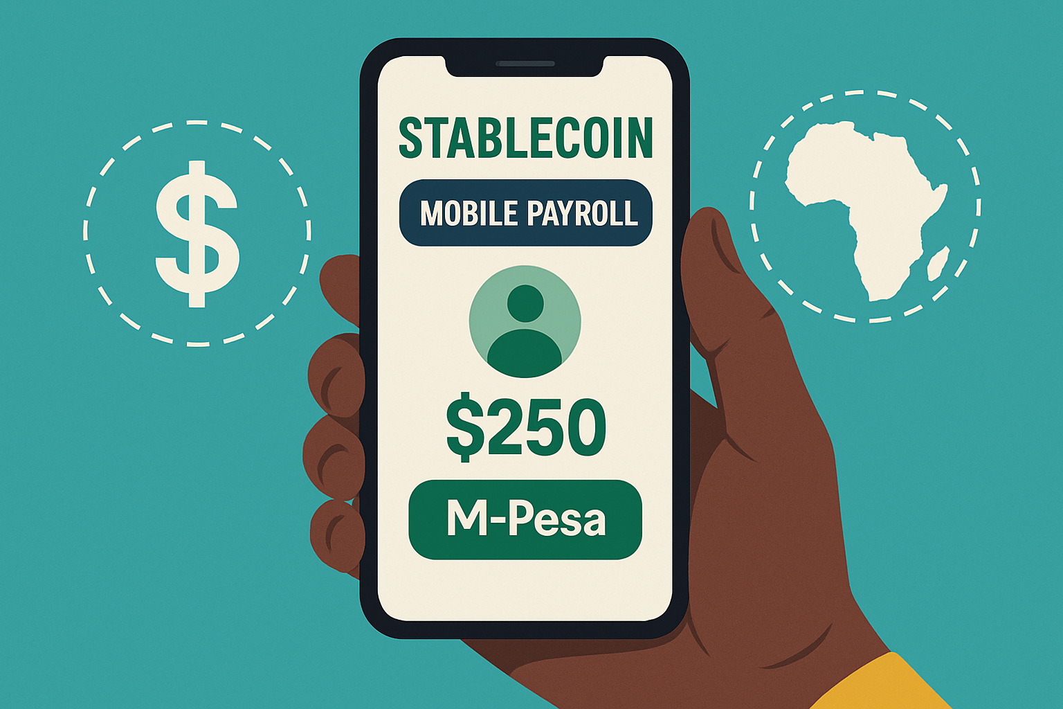 stablecoin mobile payroll M-Pesa Africa