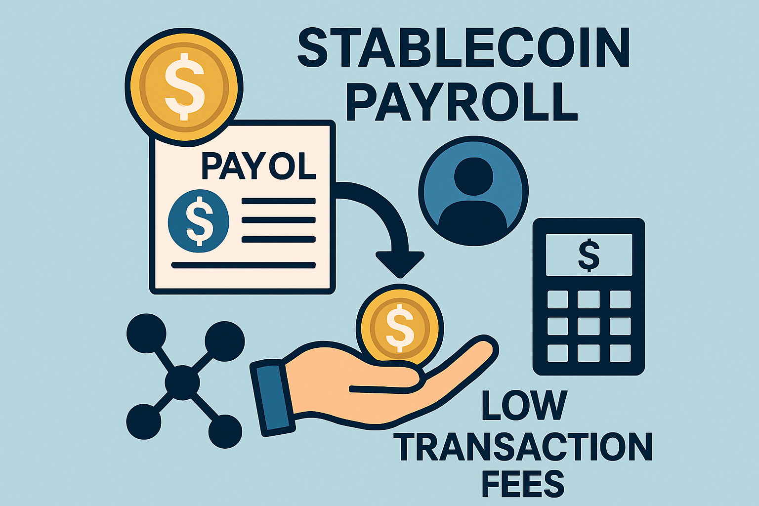 stablecoin payroll low transaction fees