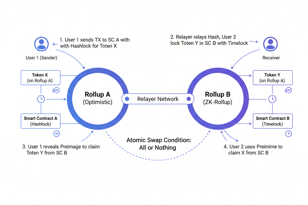 atomic cross-rollup swap diagram