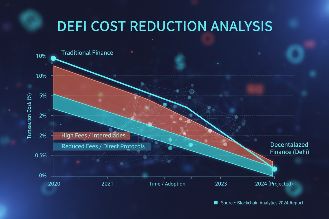 DeFi cost reduction graph
