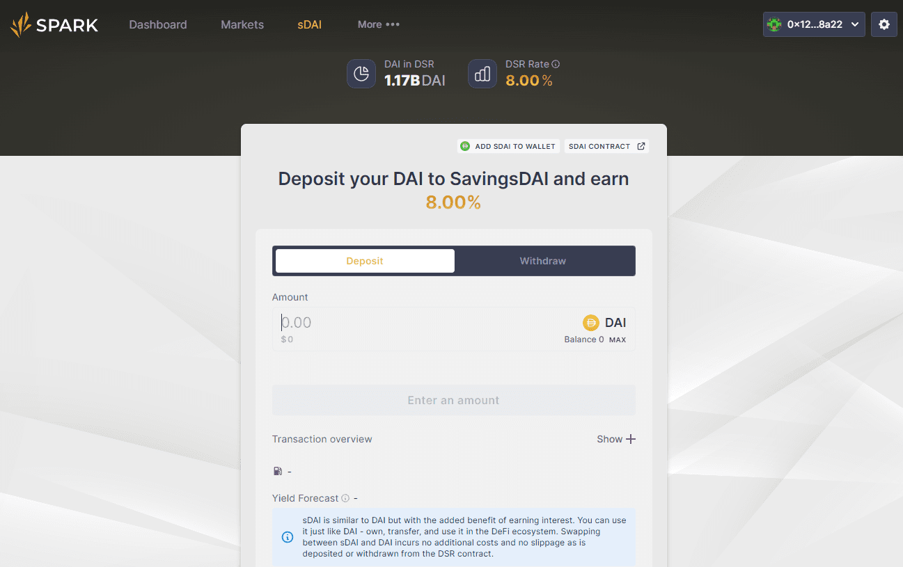 Spark Protocol sDAI vault platform
