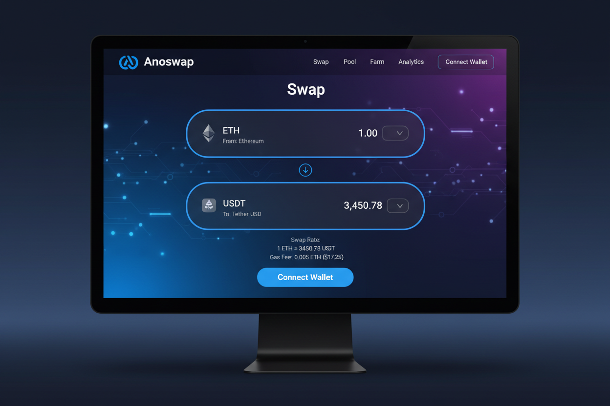 Anoswap crypto swap platform logo or screenshot