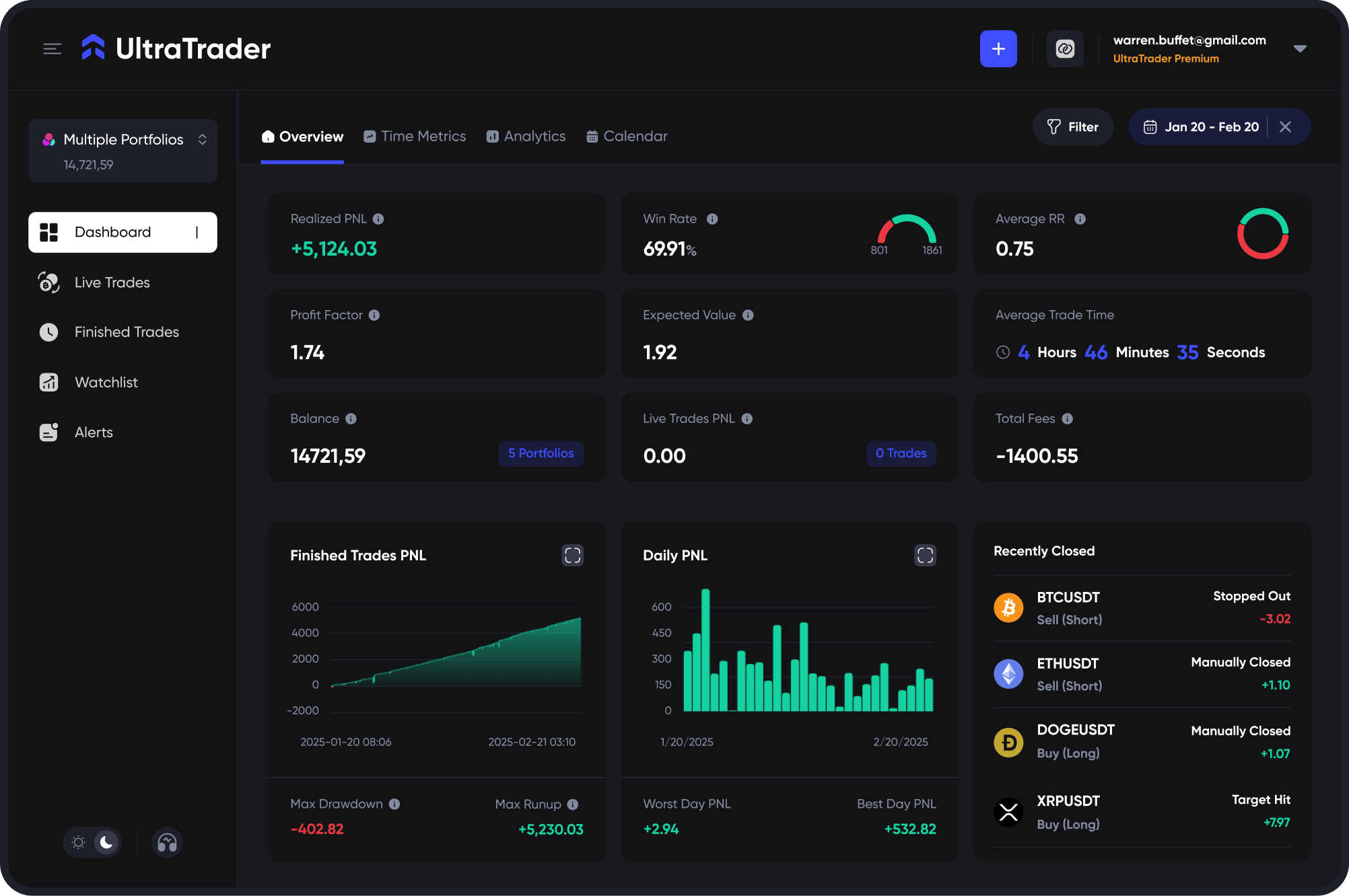crypto trading journal screenshot