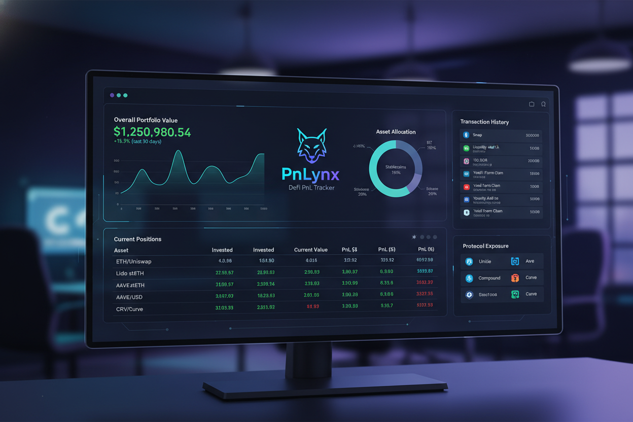 PnLynx DeFi PnL tracker dashboard
