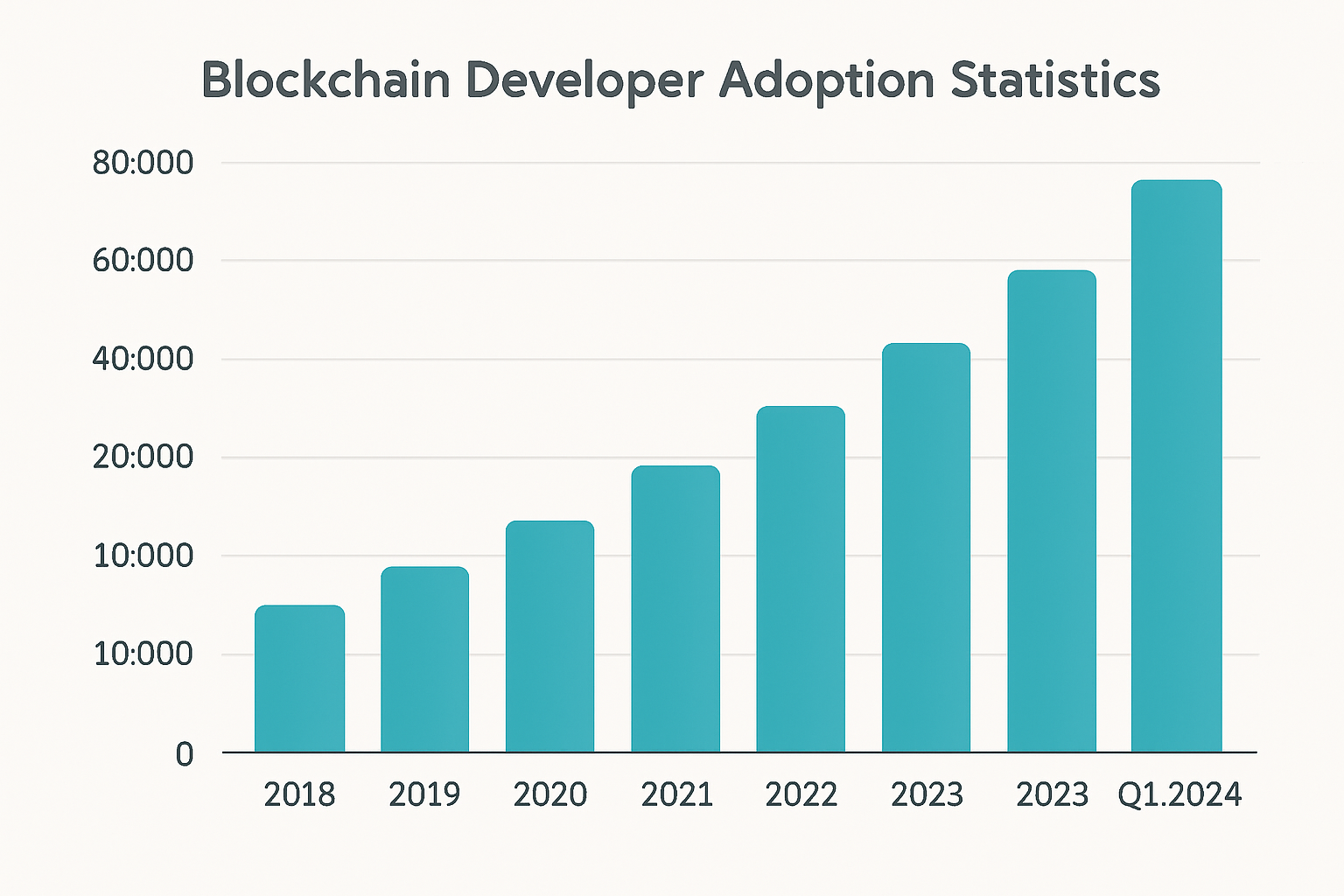 blockchain developer adoption statistics