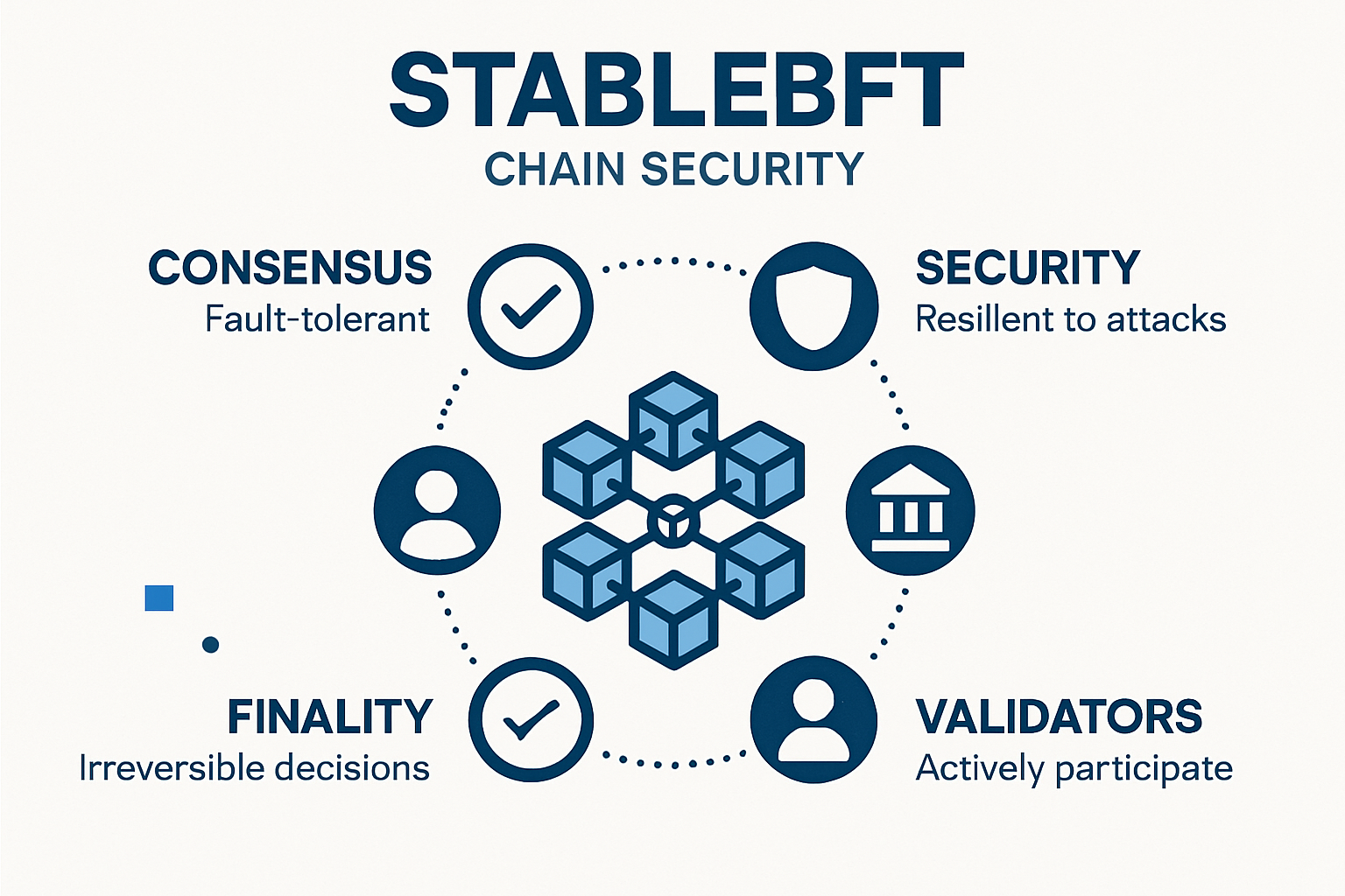 StableBFT consensus diagram or stablechain security infographic