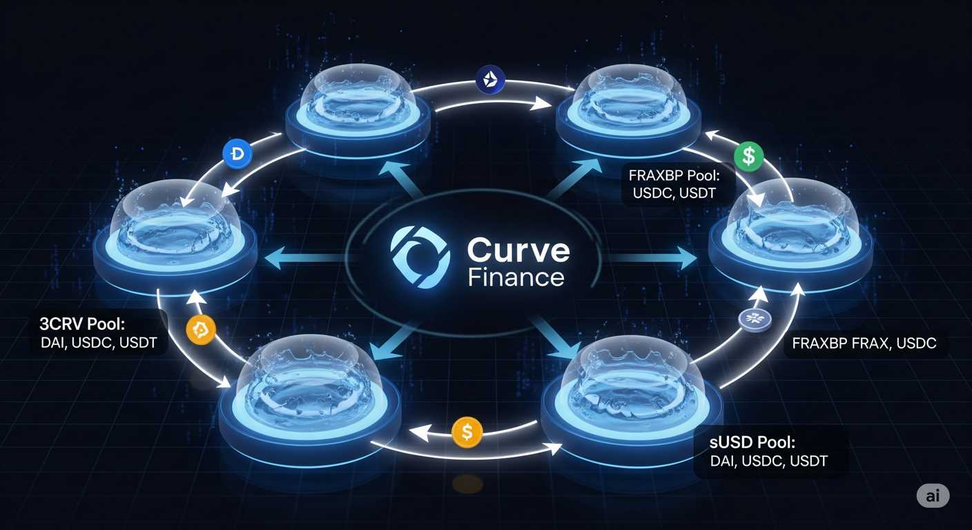 Curve Finance stablecoin liquidity pool dashboard