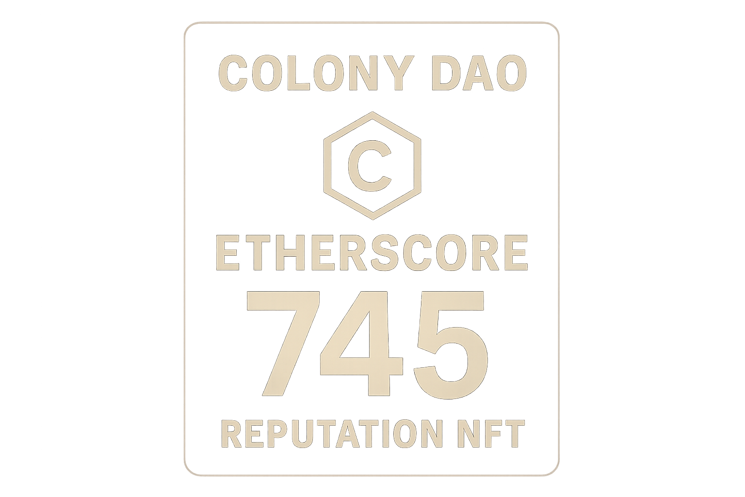 Colony DAO EtherScore reputation NFT