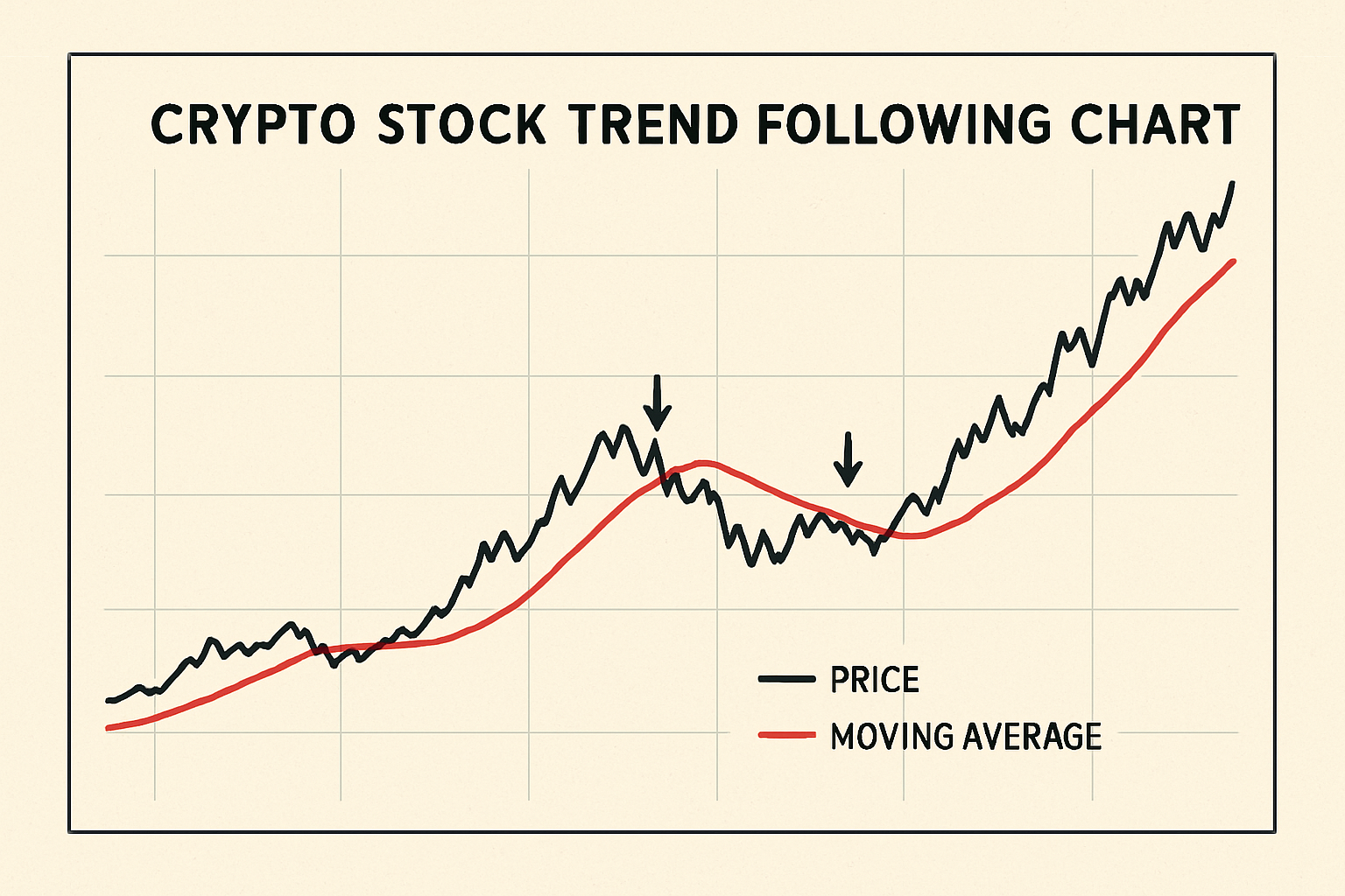 crypto stock trend following chart