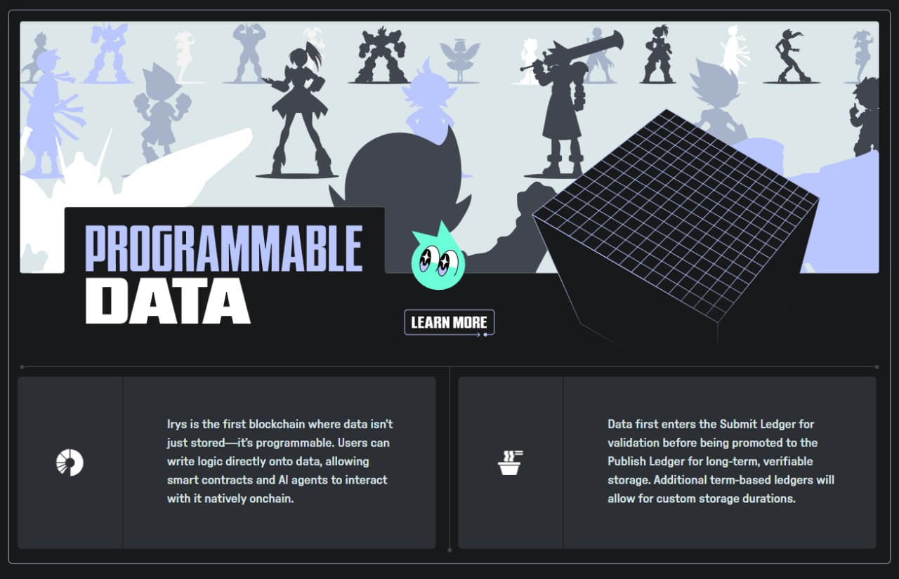 Smart contracts interacting with Irys programmable data