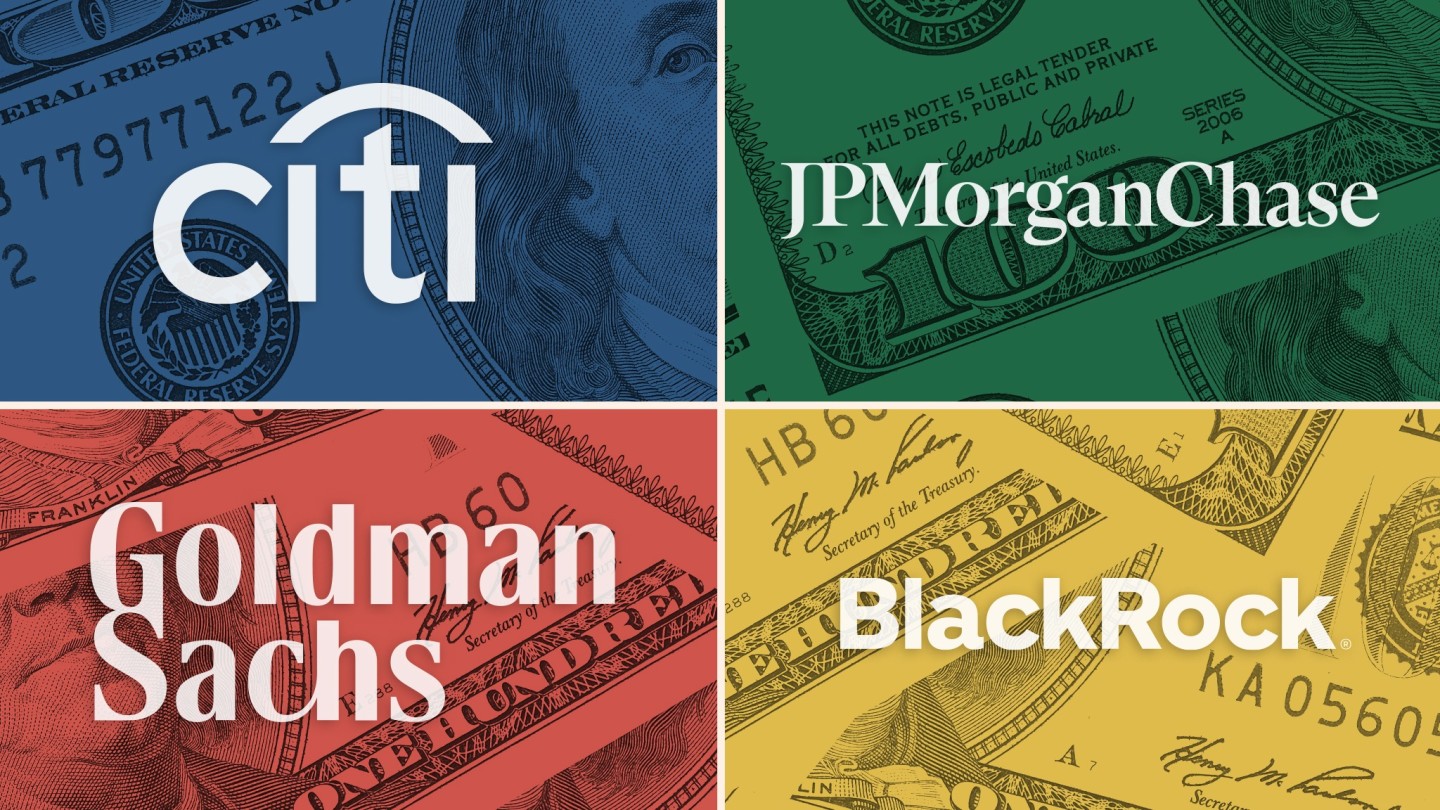 Goldman Sachs and JPMorgan logos