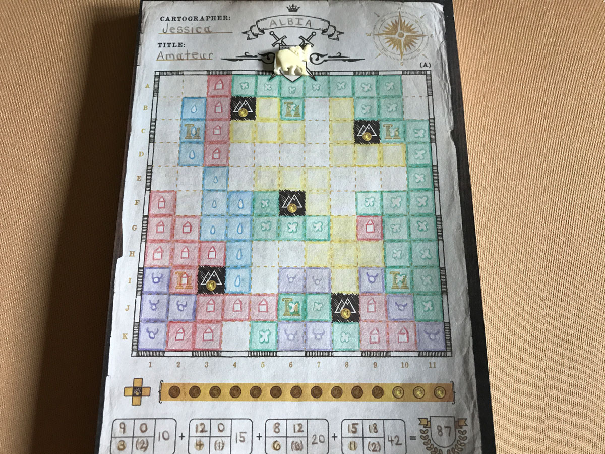 Cartographers map drawing board game art