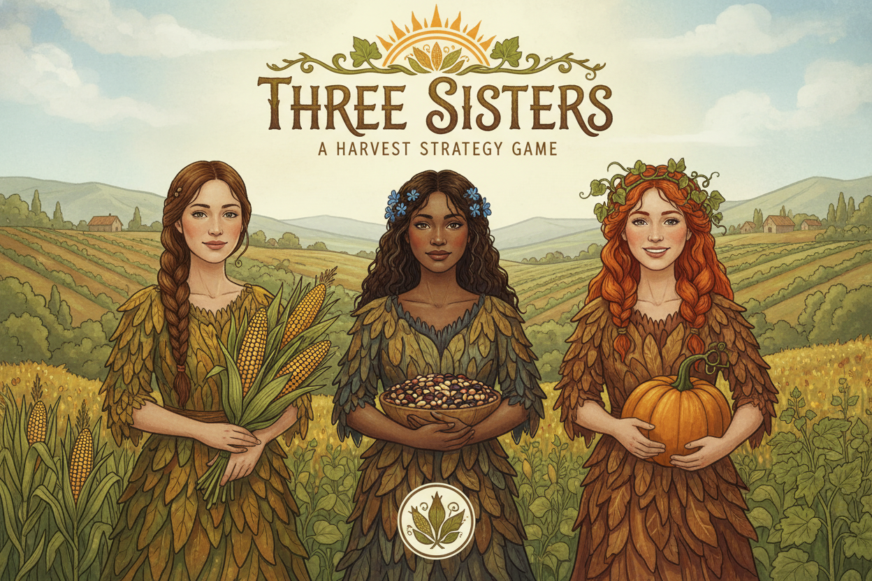 Three Sisters board game cover art