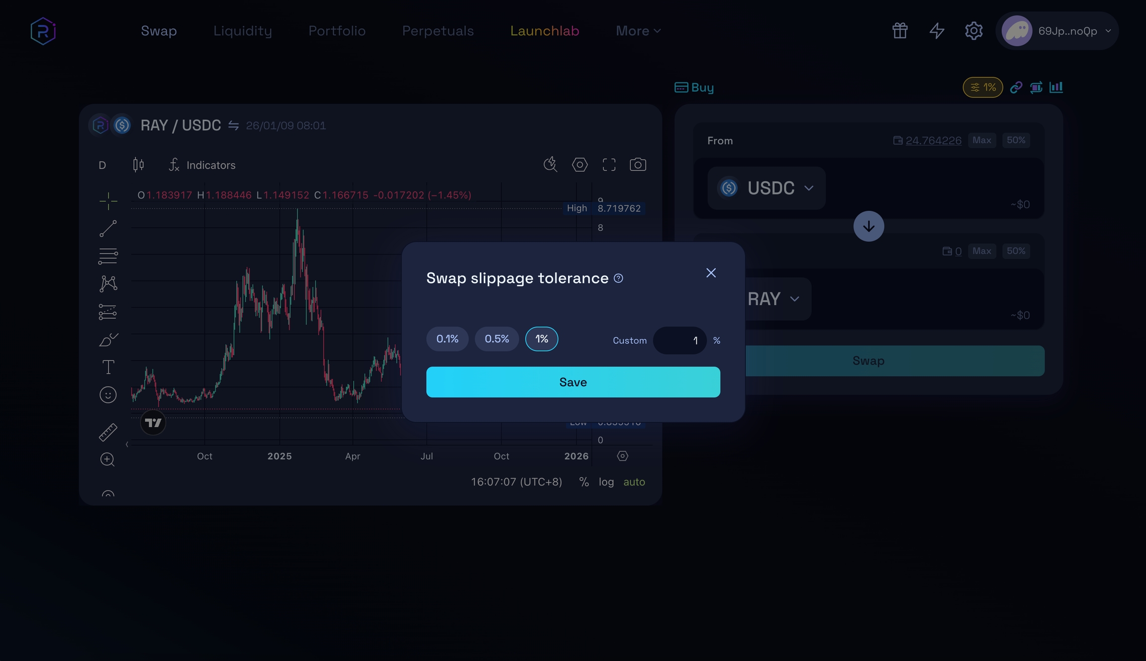 io.net IO USDC Raydium pool