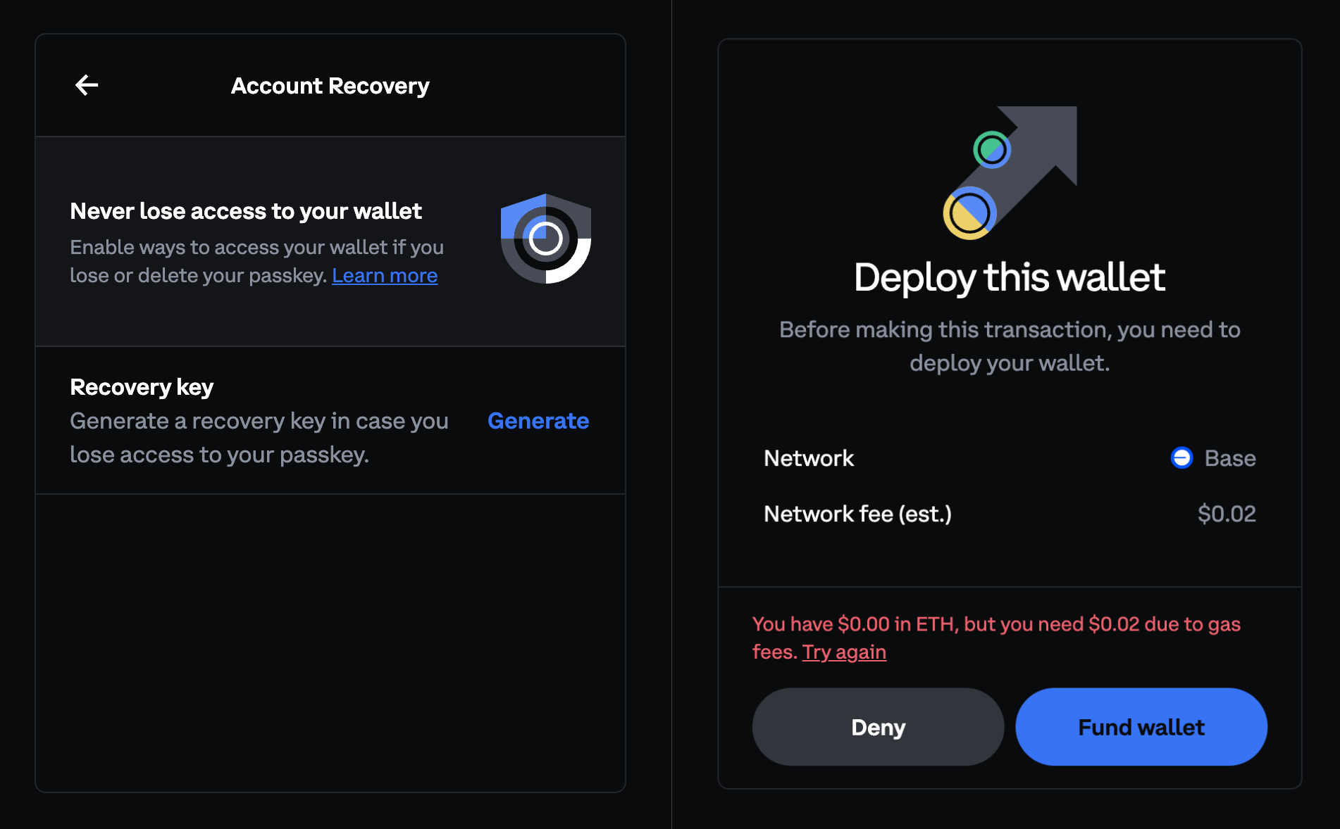 passkey wallet no browser extension