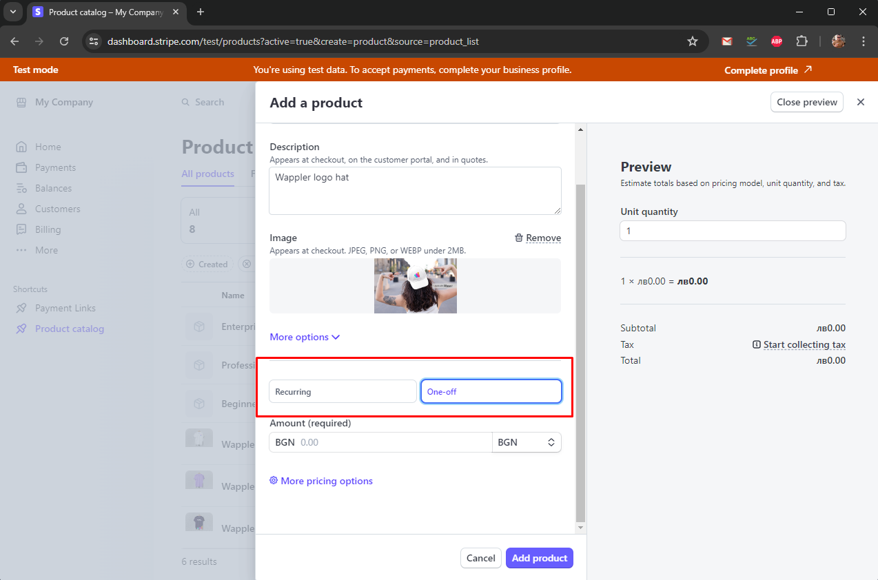 Base Account SDK Checkout component screenshot