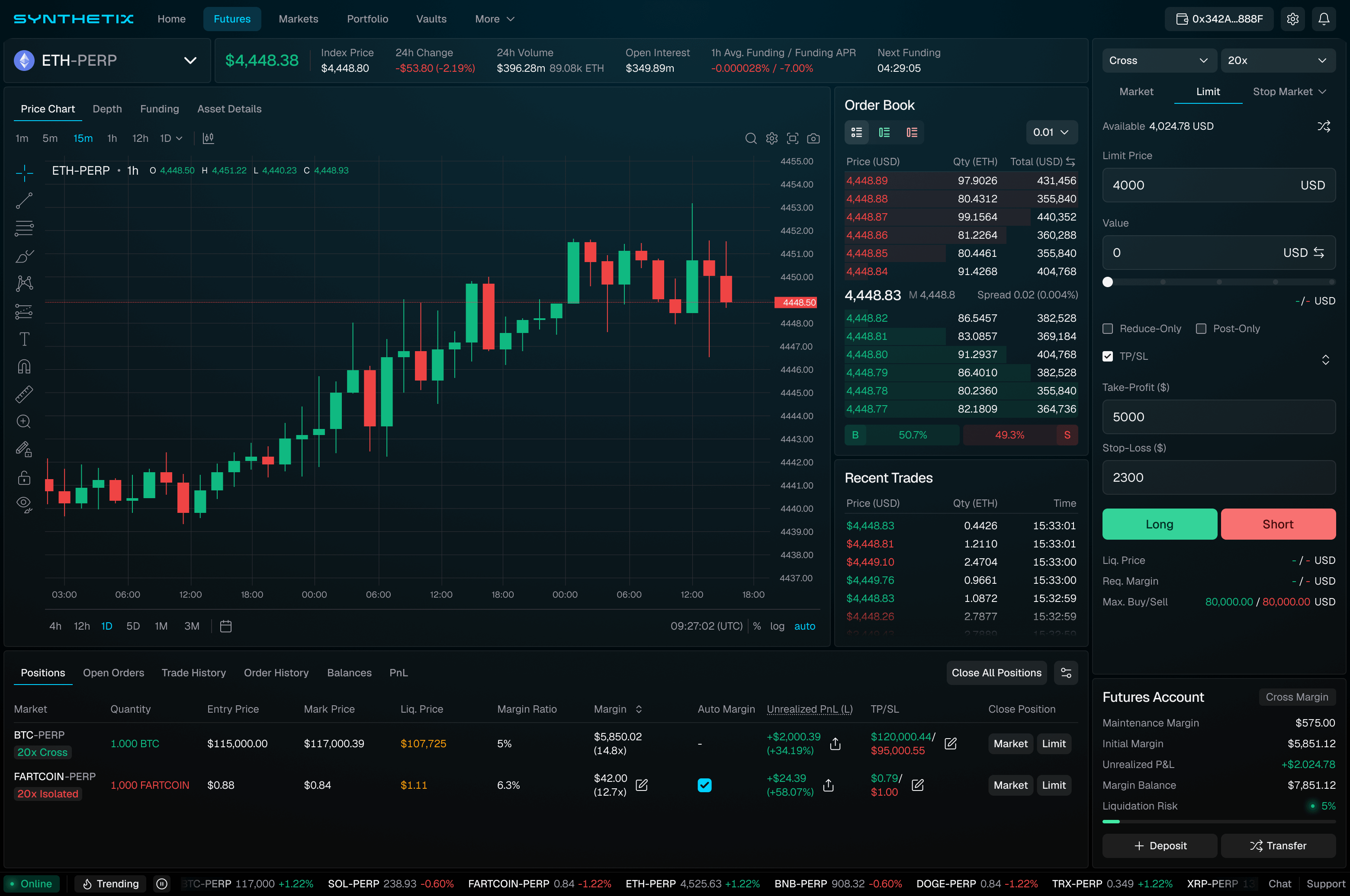 Mode Trading Competition Perpetual DEX screenshot