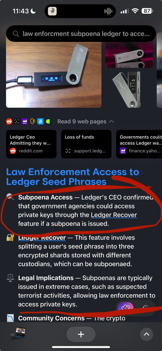Ledger and Trezor hardware wallet devices