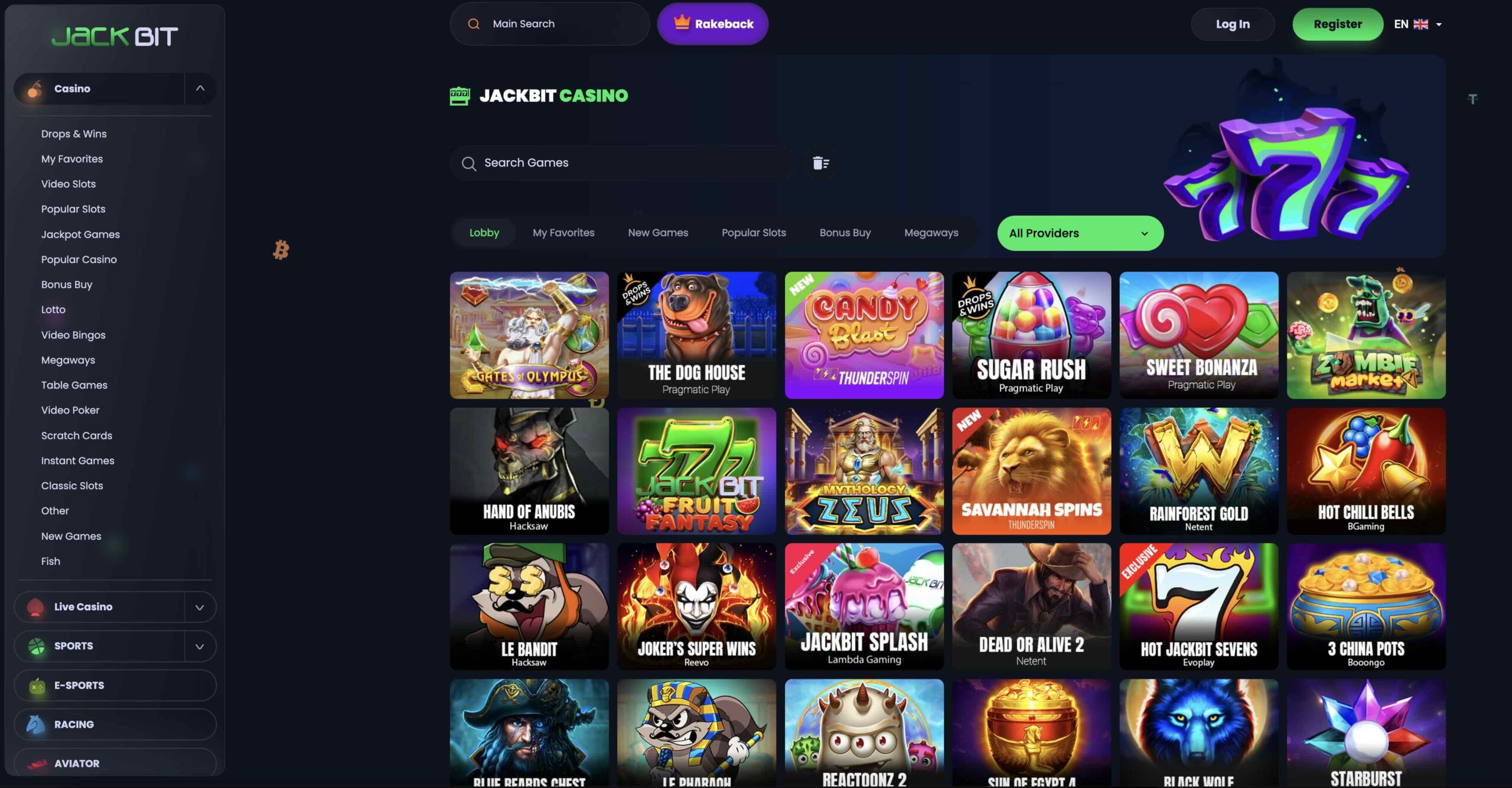JACKBIT instant crypto payouts screenshot