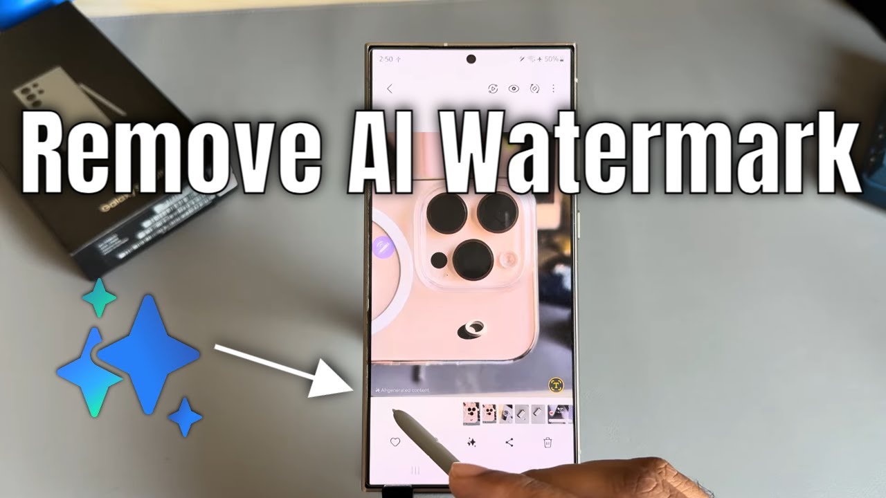 Samsung Galaxy S24 AI Eraser watermark removal