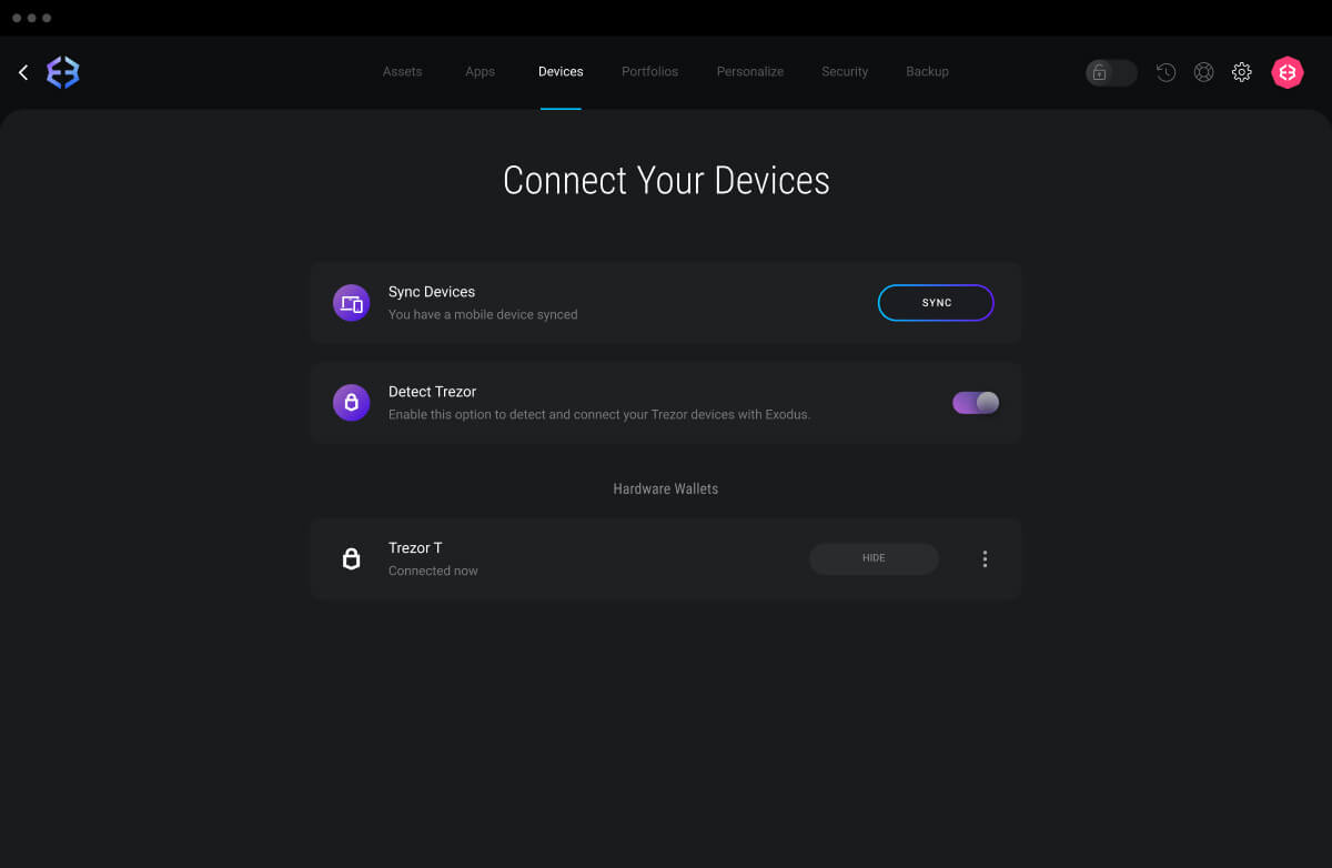 Exodus wallet security features