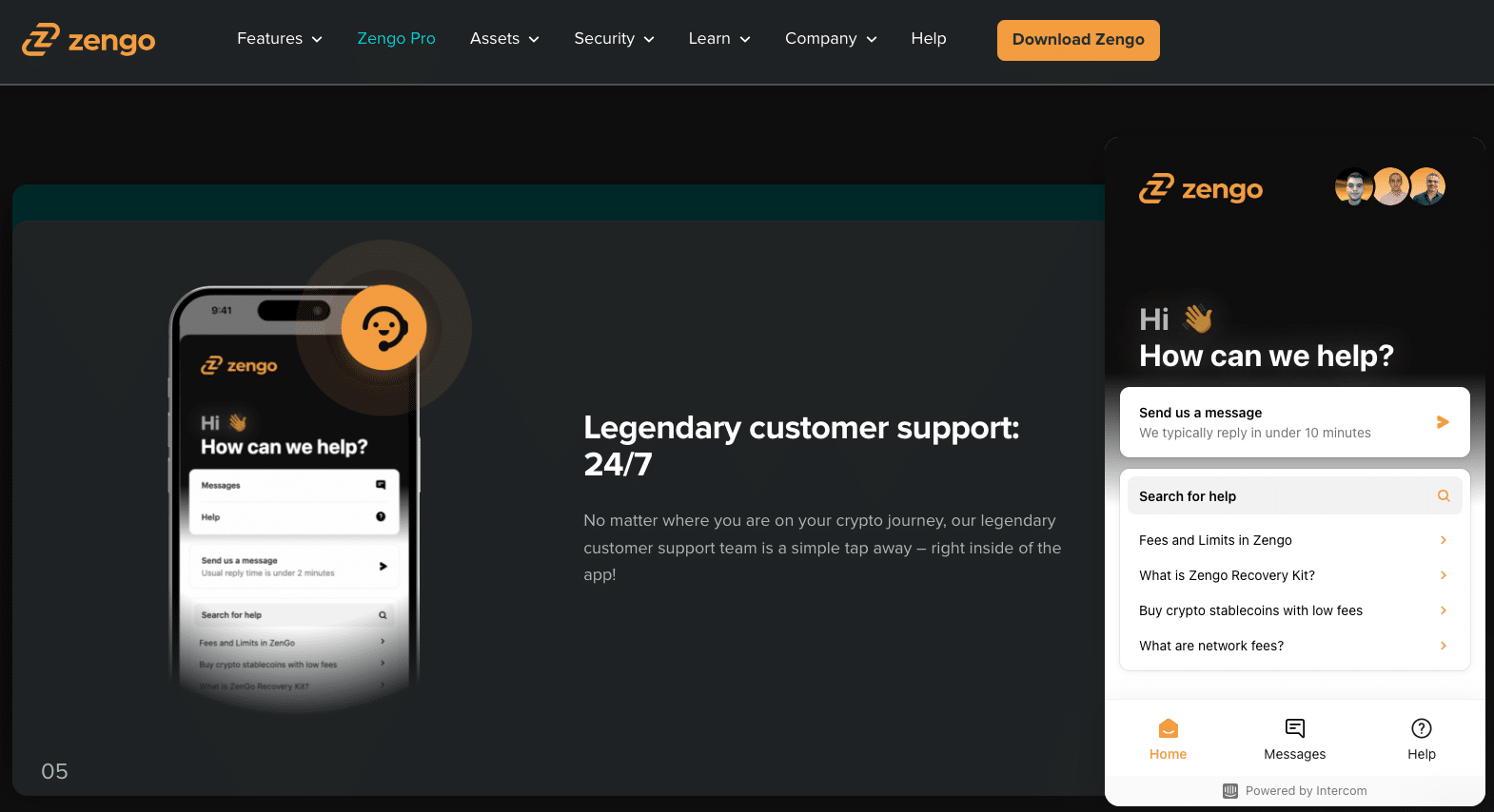 Zengo wallet biometric authentication screen