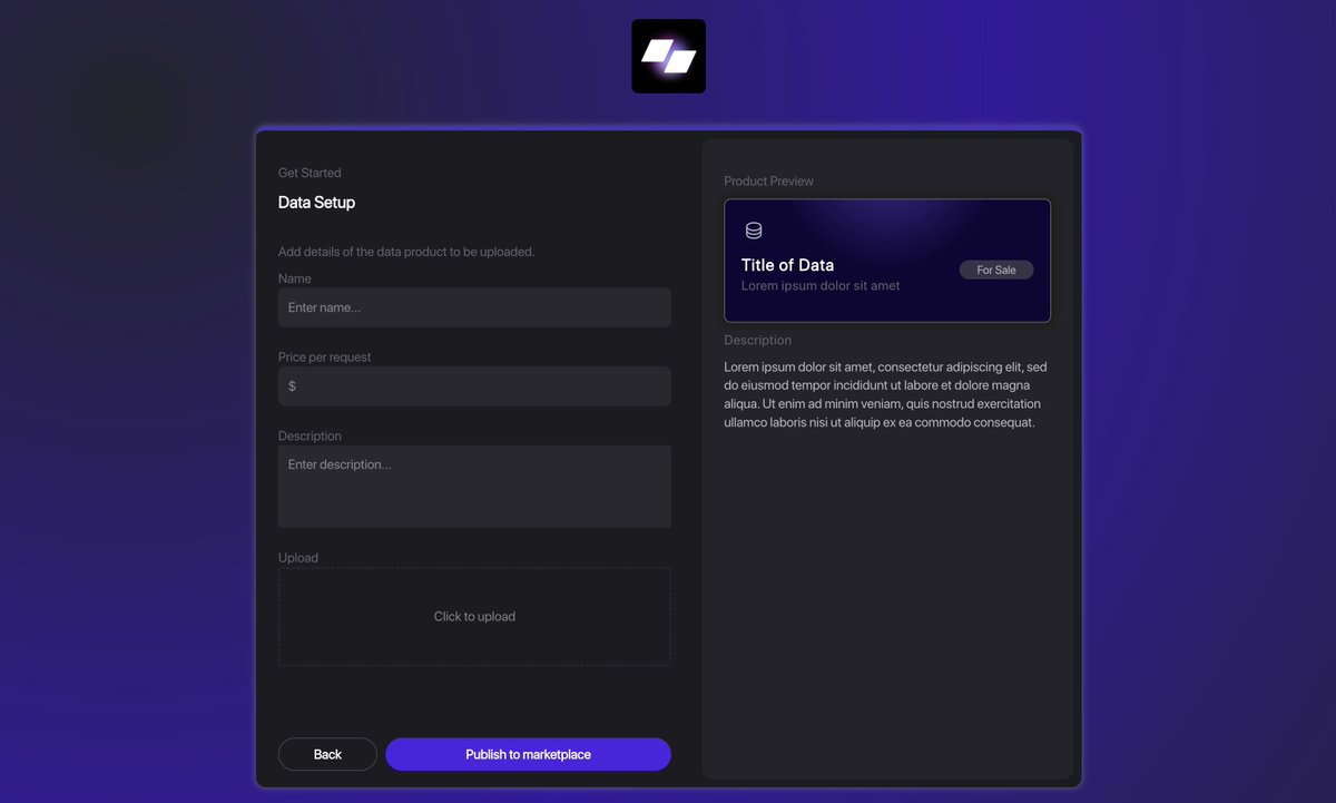 Syncport data marketplace interface