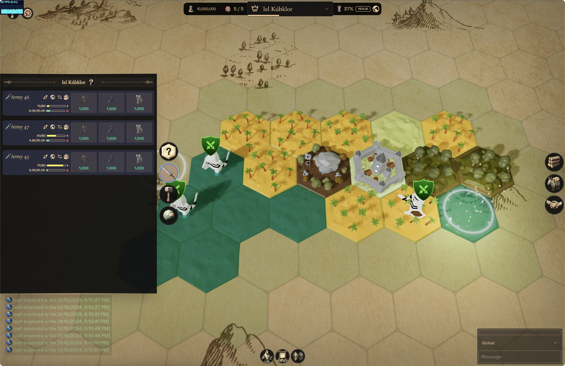 Realms on-chain game screenshot MUD Dojo