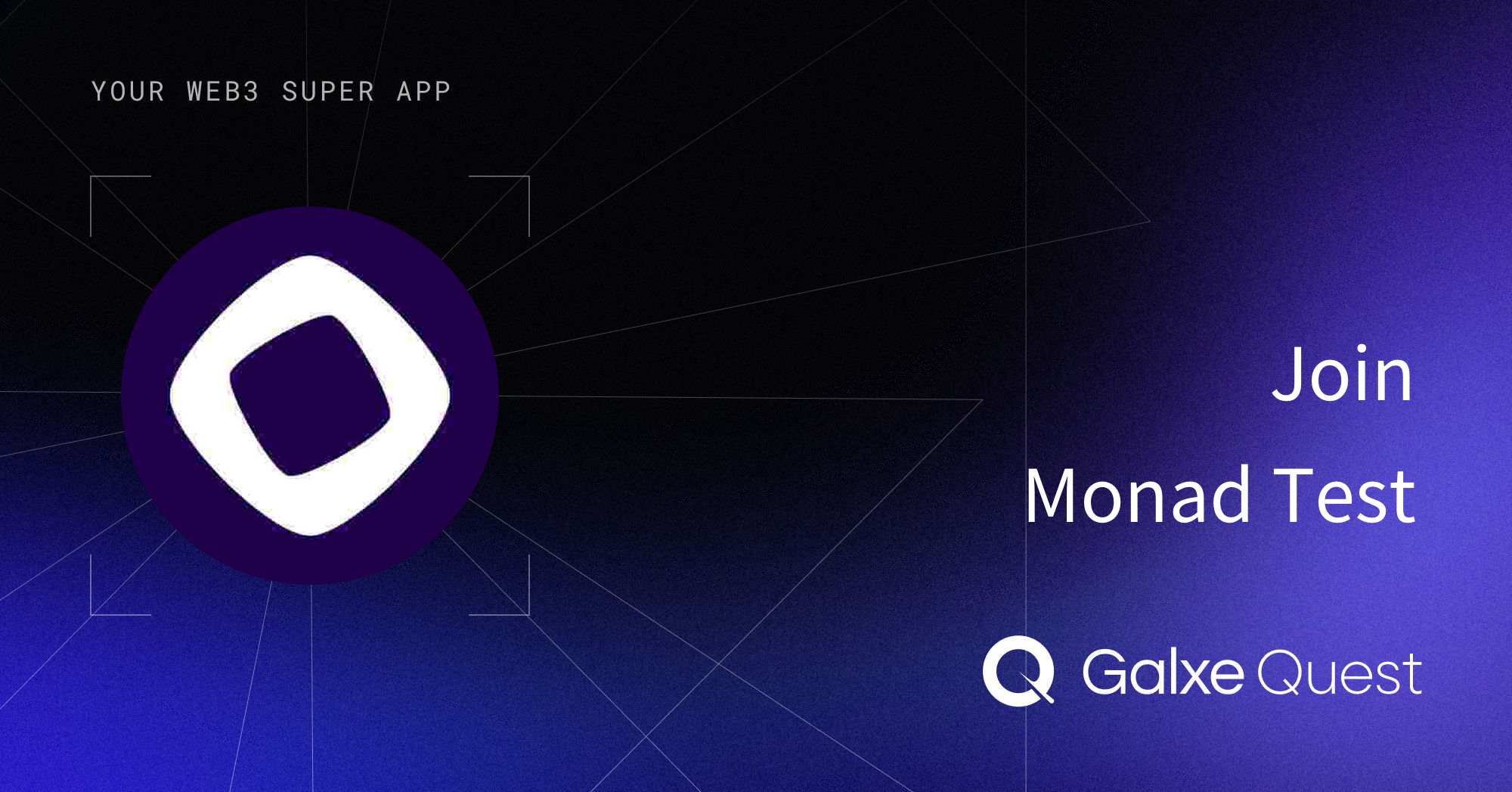 Galxe quest dashboard showing Monad-powered campaigns