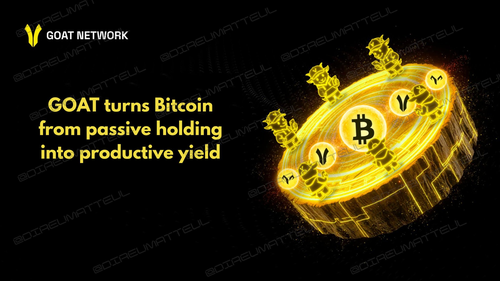 GOAT Network Bitcoin yield dashboard interface