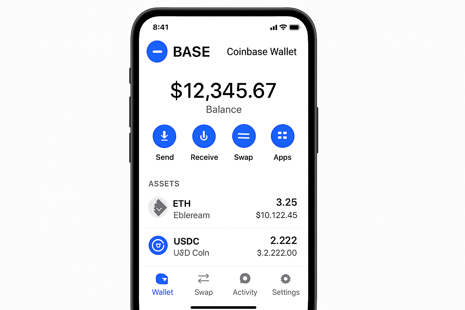 Base App Coinbase Wallet mobile interface