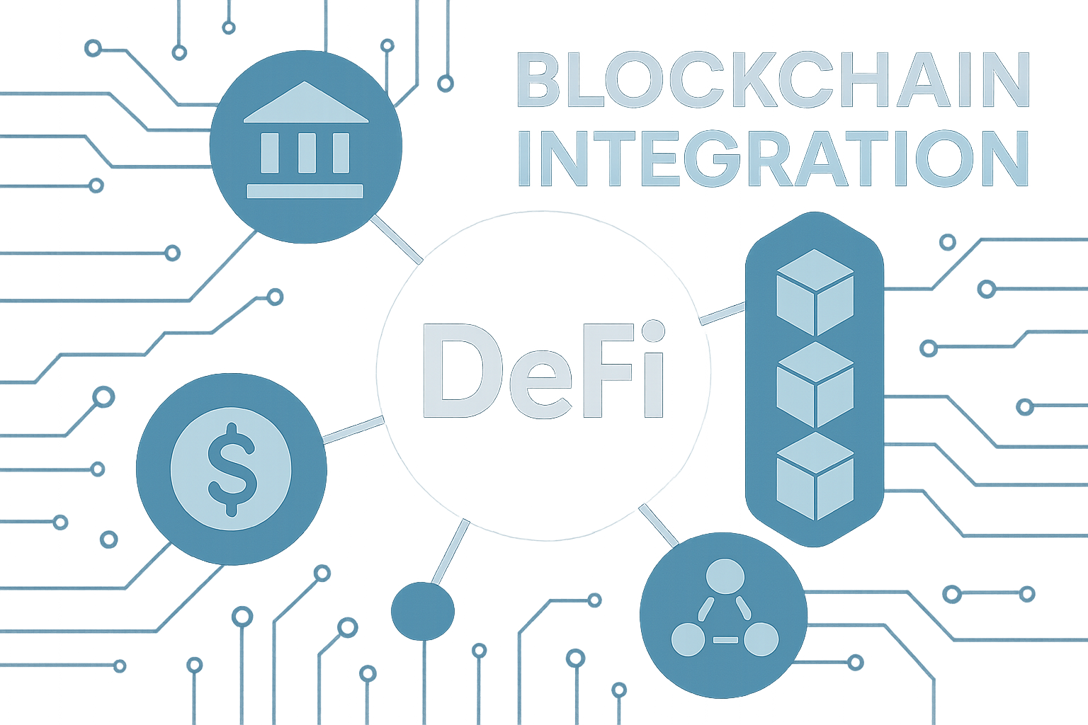 DeFi integration blockchain graphic
