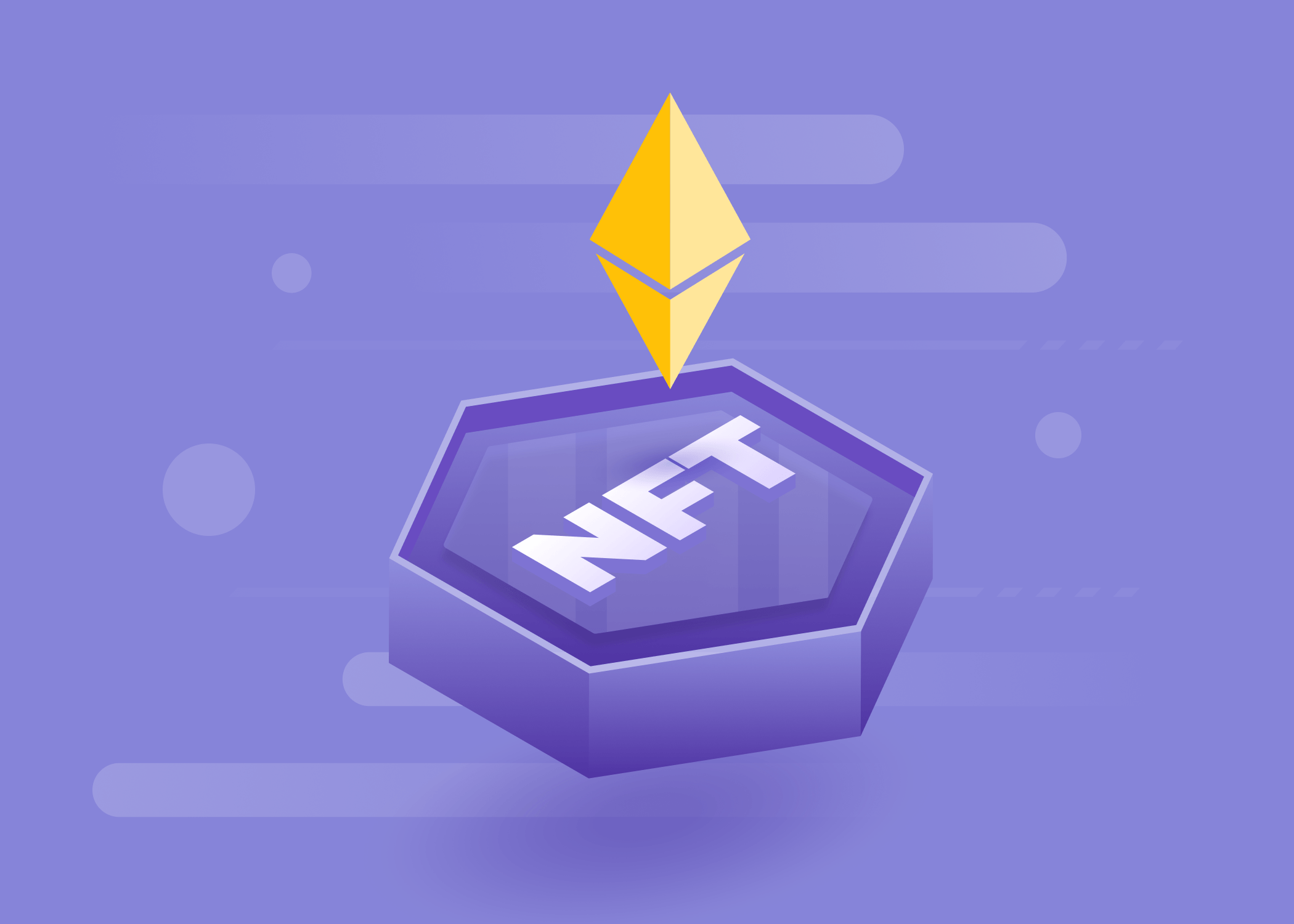 tradable crypto tokens NFT marketplace icon