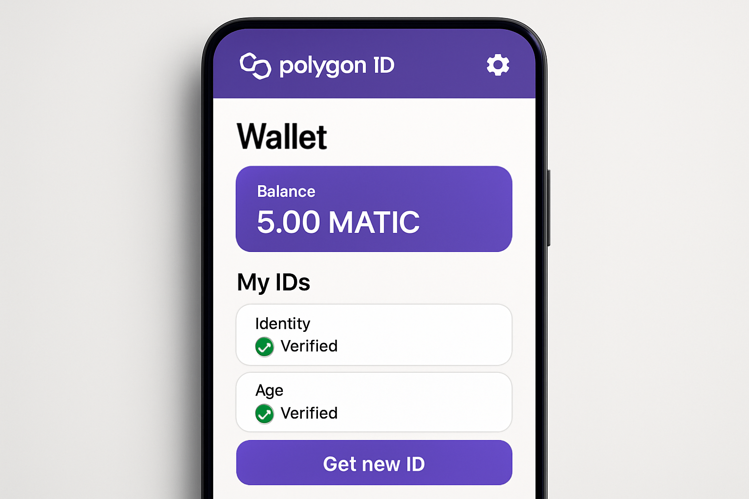 Polygon ID Wallet user interface