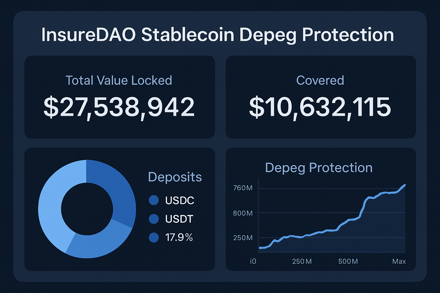 InsureDAO stablecoin depeg protection dashboard