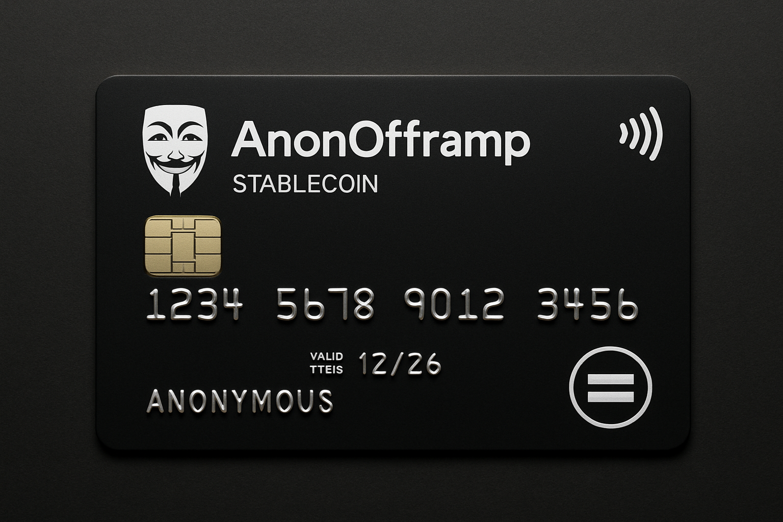 AnonOfframp Stablecoin Card anonymous crypto debit card