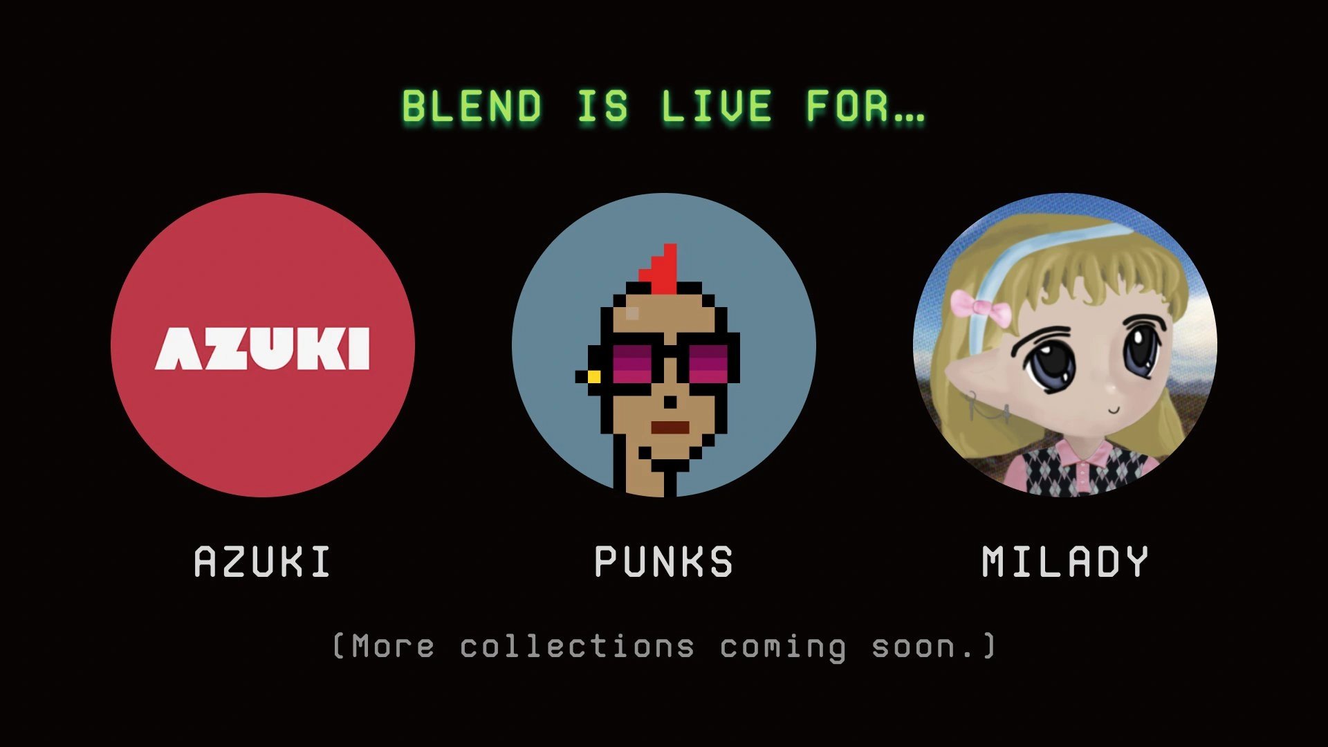 Blur NFT marketplace trending collections