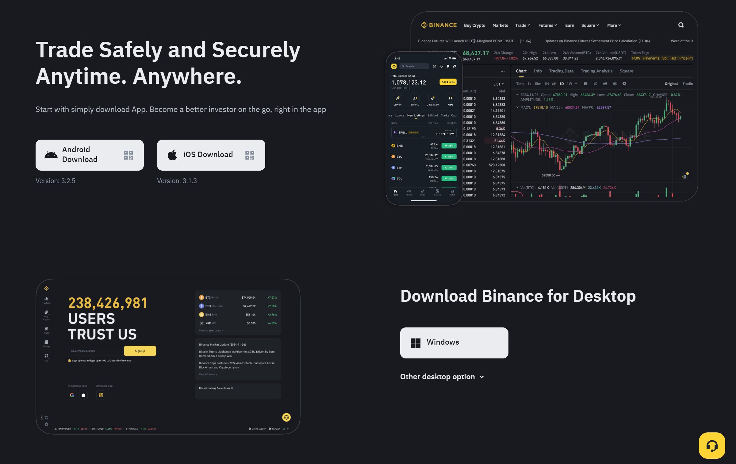 Binance and Kraken exchange security