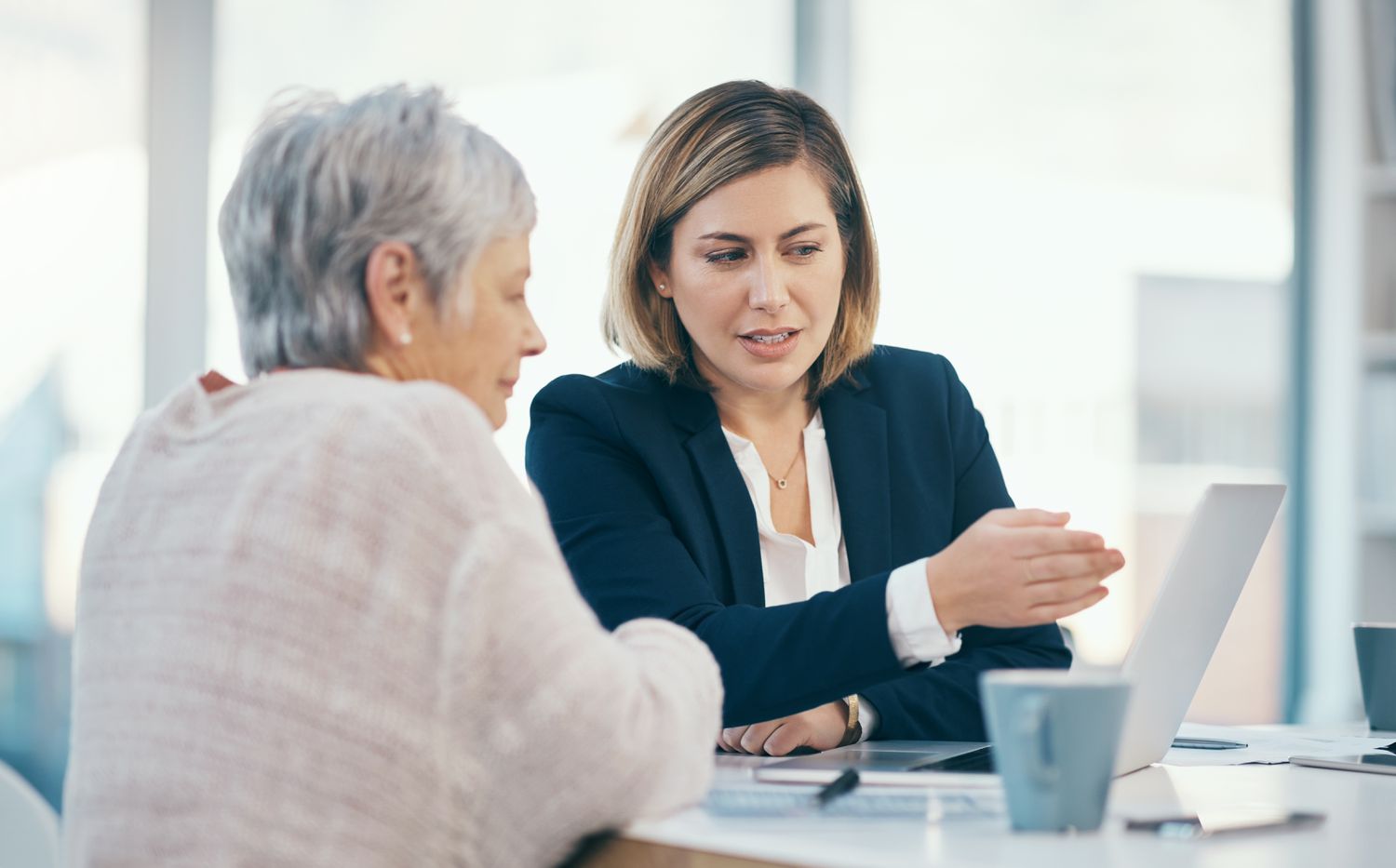 financial advisor discussing crypto suitability