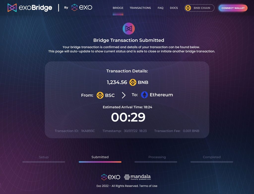 cross-chain wallet transaction status UX