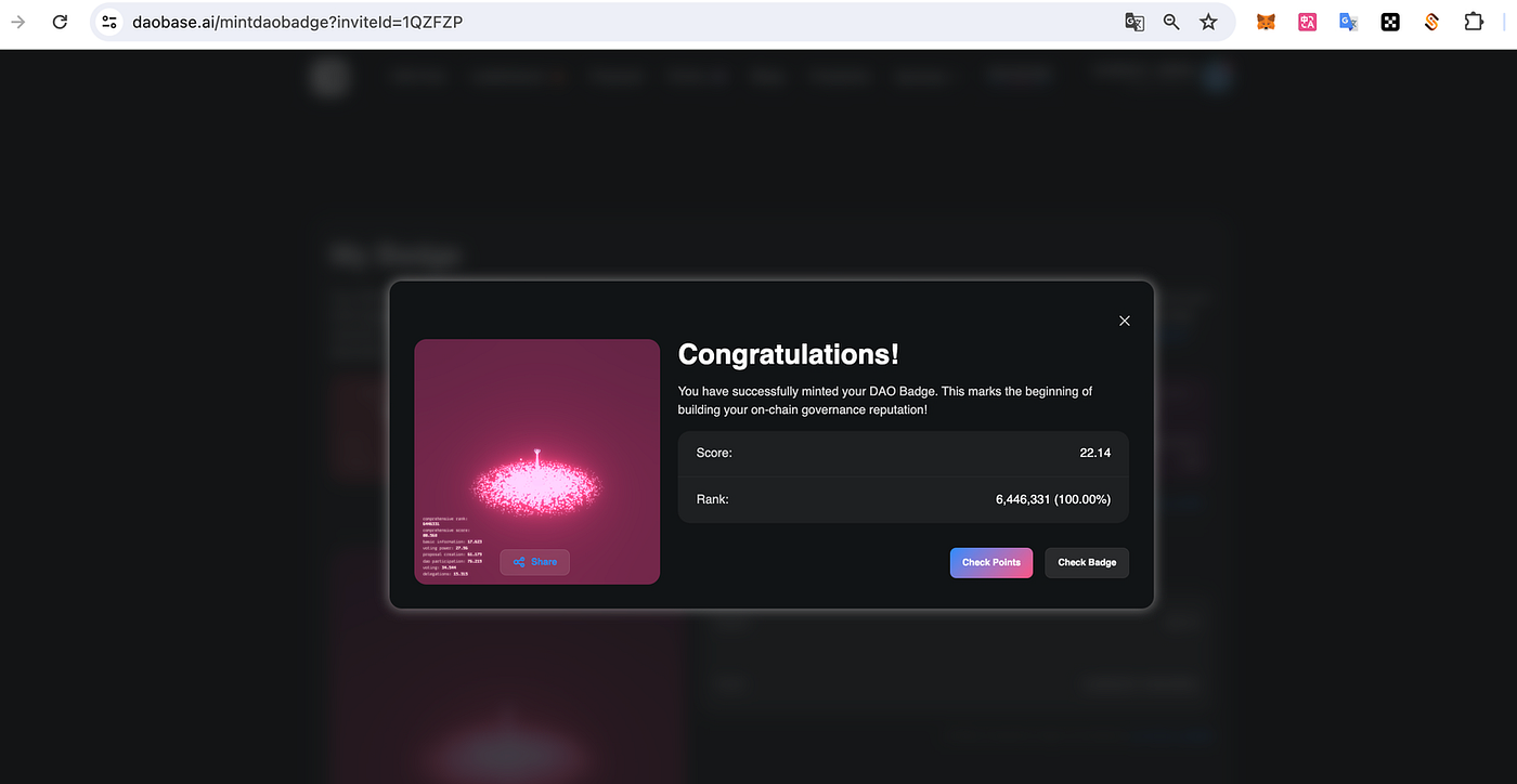 DAO tiered governance NFT badges