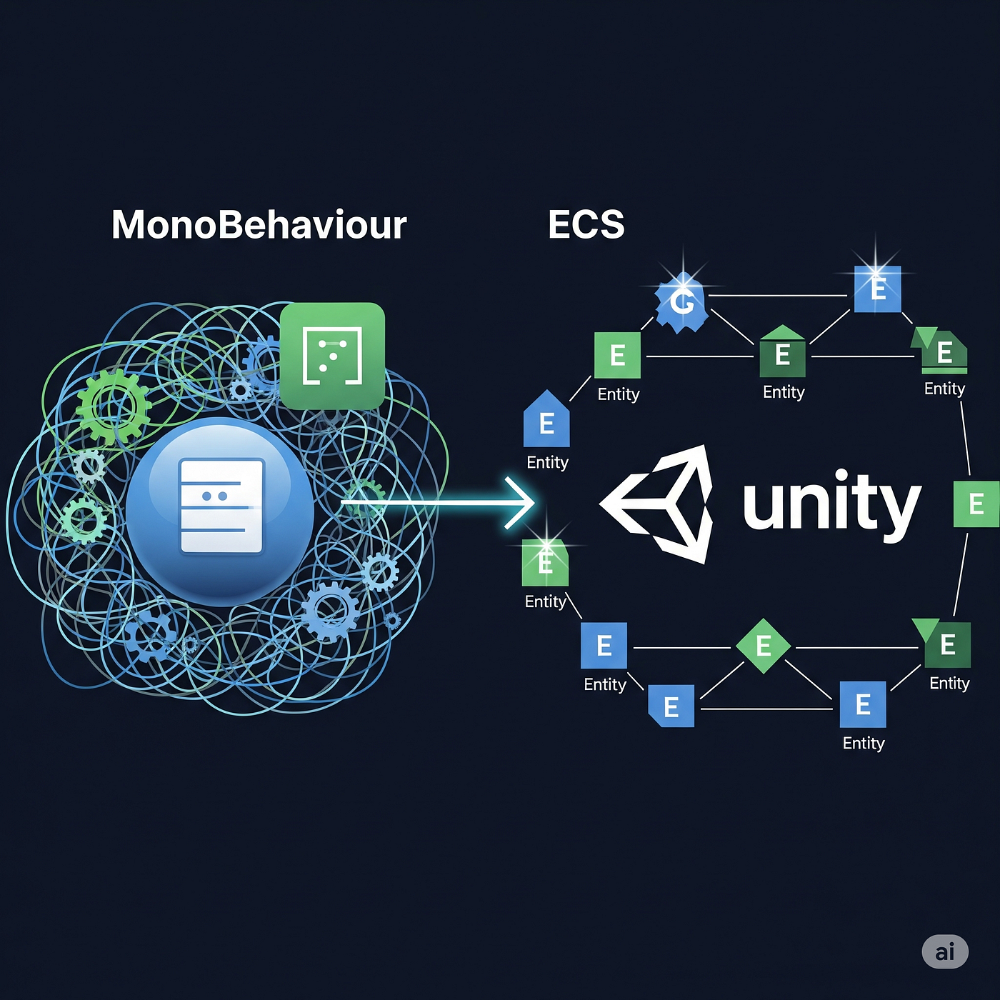 ECS Entity Component System diagram gaming