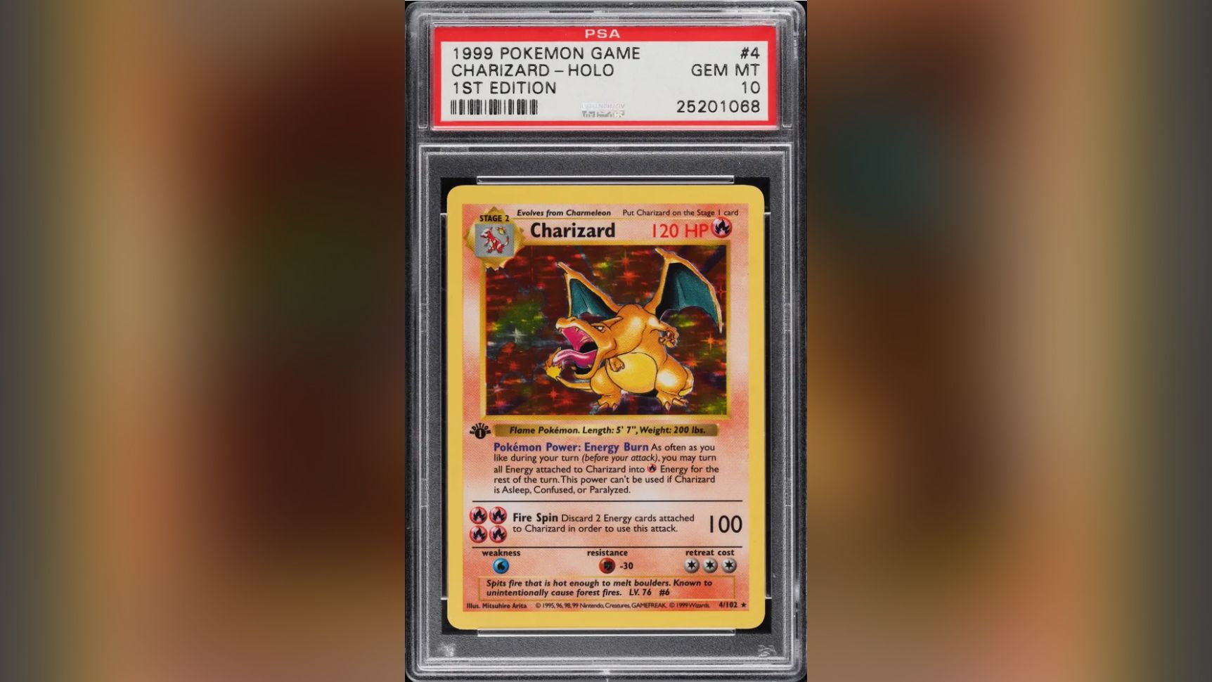 PSA 10 Charizard Pokémon card