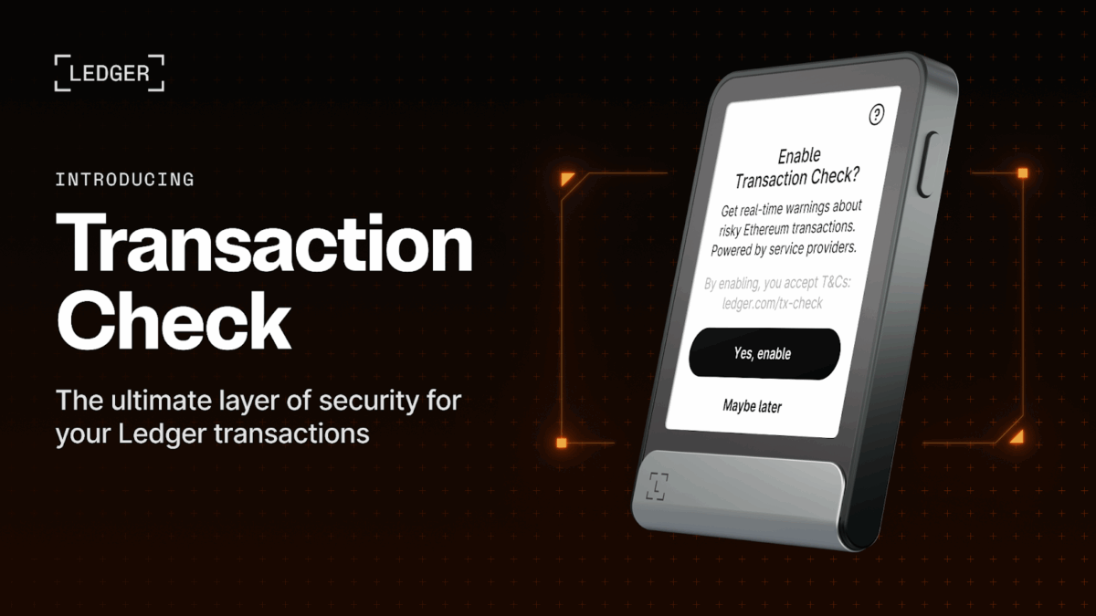 Ledger Nano transaction verification screen