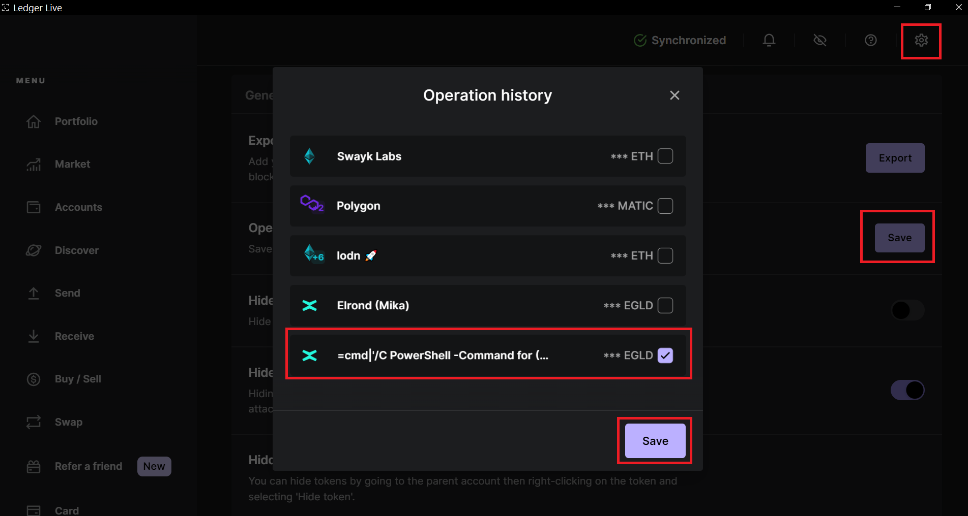 VPN use with Ledger Live app