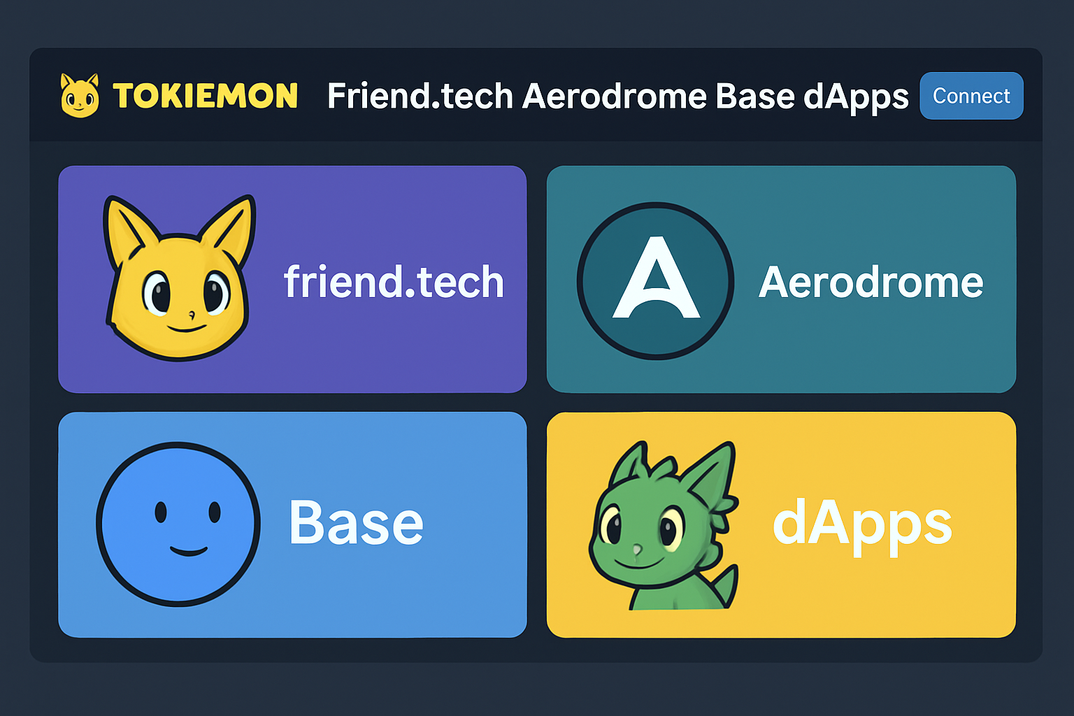 Tokiemon Friend.tech Aerodrome Base dApps interface